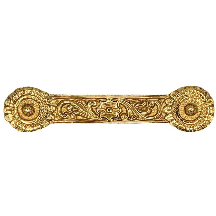 4 1/4 Inch Overall (3 3/8 Inch c-c) Solid Brass Unique Circle Pull Handle COPPER MOUNTAIN HARDWARE