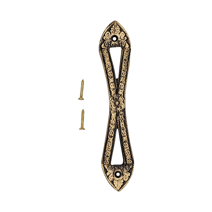 6 Inch (4 3/5 Inch C-C) Floral Style Cabinet or Furniture Pull Handle COPPER MOUNTAIN HARDWARE