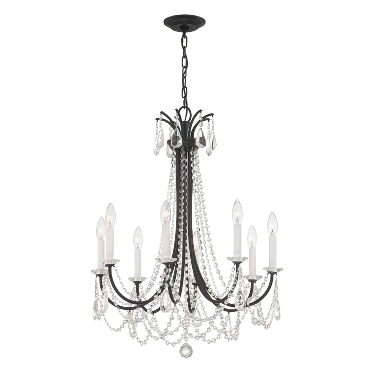 Crystorama Crystorama Karrington 8 Light Matte Black Chandelier