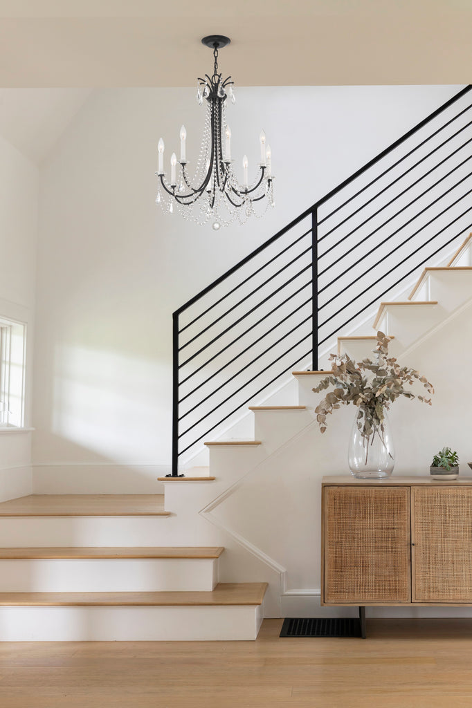 Crystorama Crystorama Karrington 8 Light Matte Black Chandelier