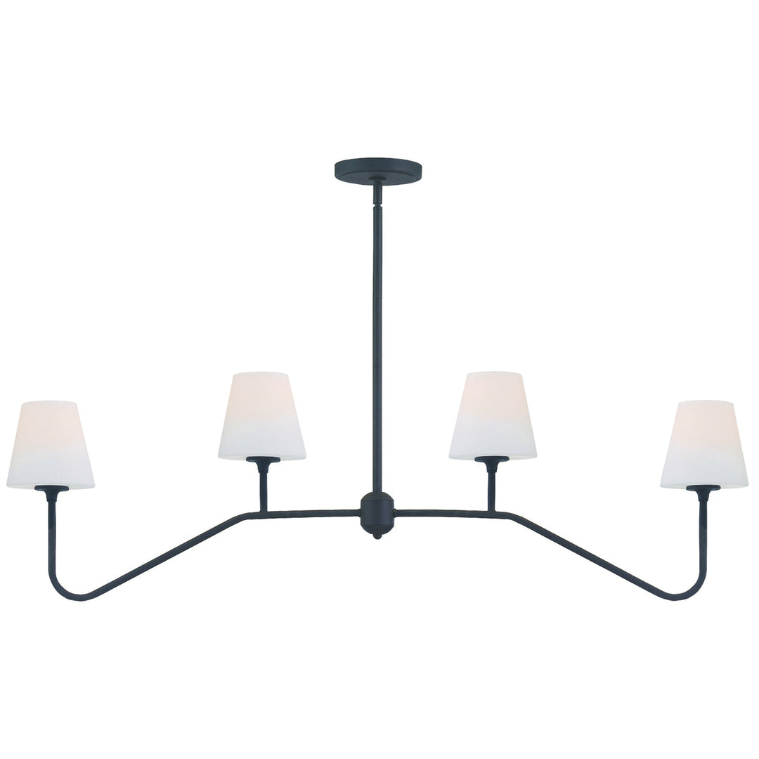 Crystorama Crystorama Keenan 4 Light Black Forged Chandelier