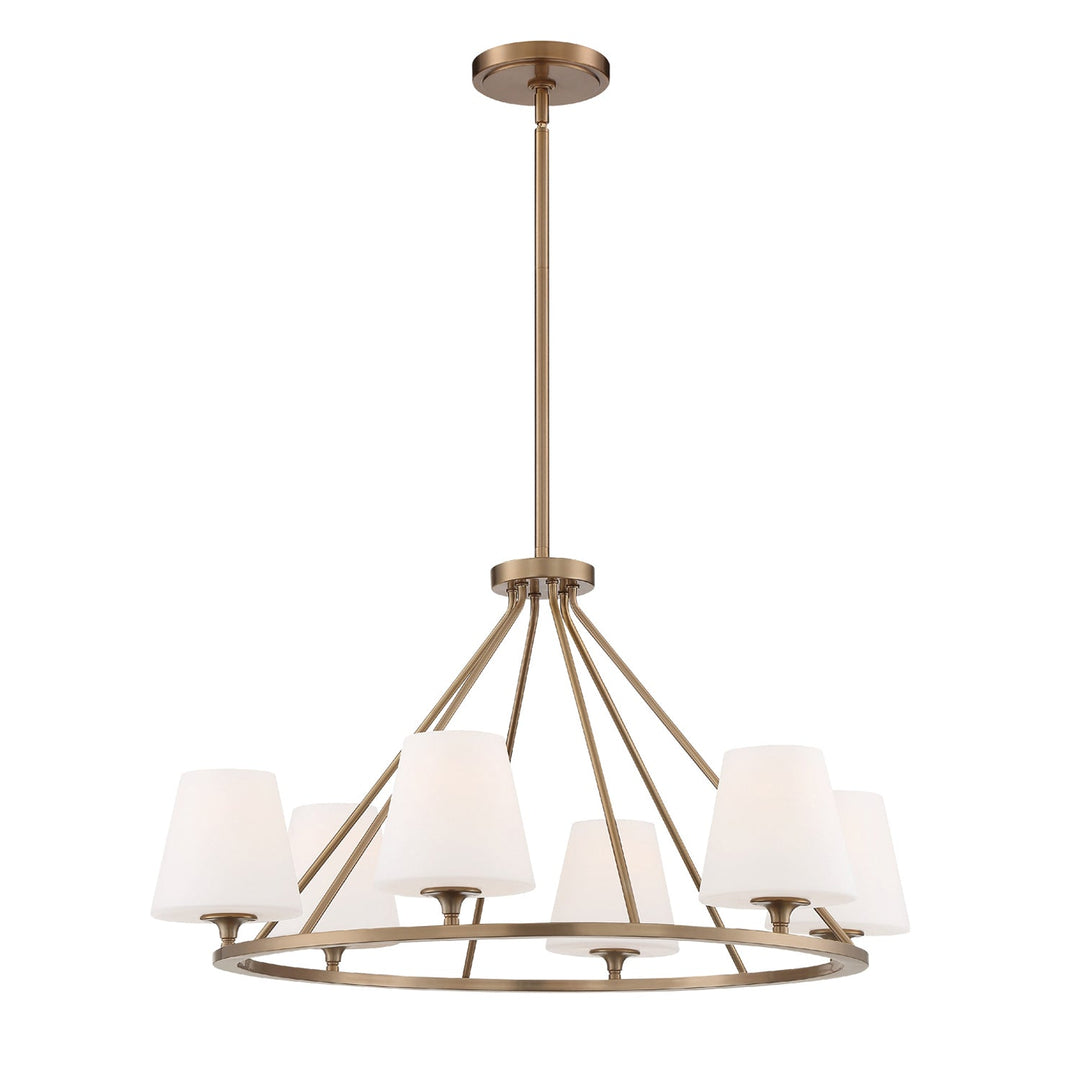 Crystorama Crystorama Keenan 6 Light Vibrant Gold Chandelier