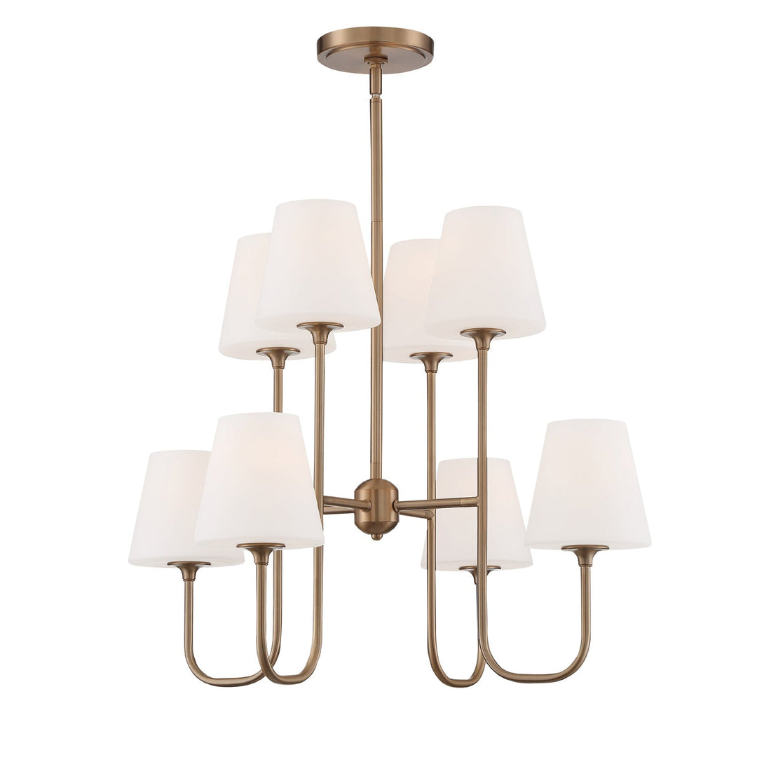 Crystorama Crystorama Keenan 8 Light Vibrant Gold Chandelier