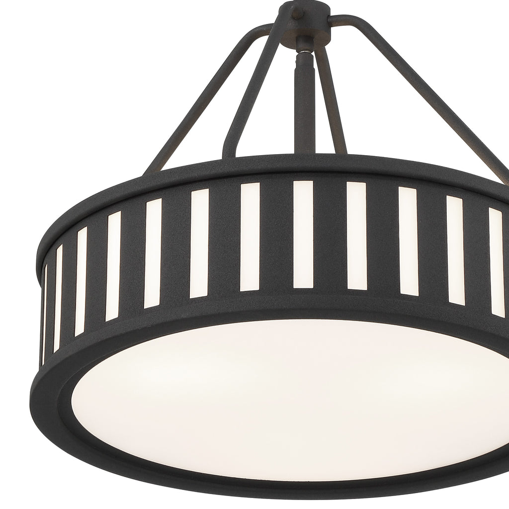Crystorama Crystorama Kendal 3 Light Black Forged Mini Chandelier