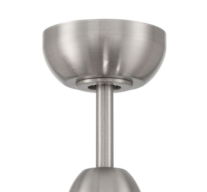 ##Antique Hardware## 48" Keen in Brushed Polished Nickel w/ Flat Black/Greywood Blades