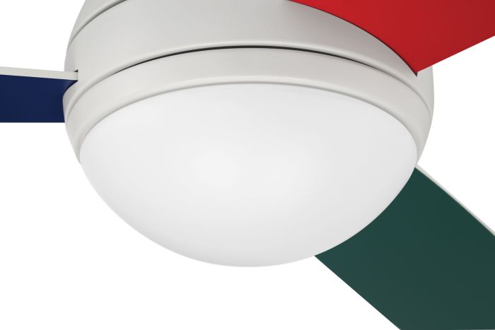 ##Antique Hardware## 48" Keen in White w/ Red,Blue,Green/White Blades