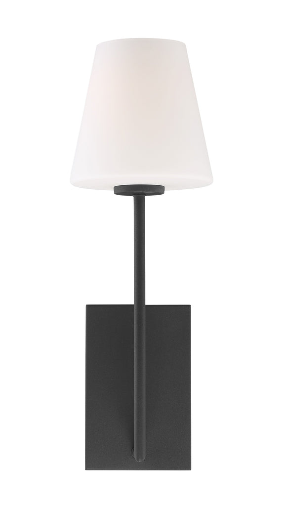 Crystorama Crystorama Lena 1 Light Black Forged Sconce