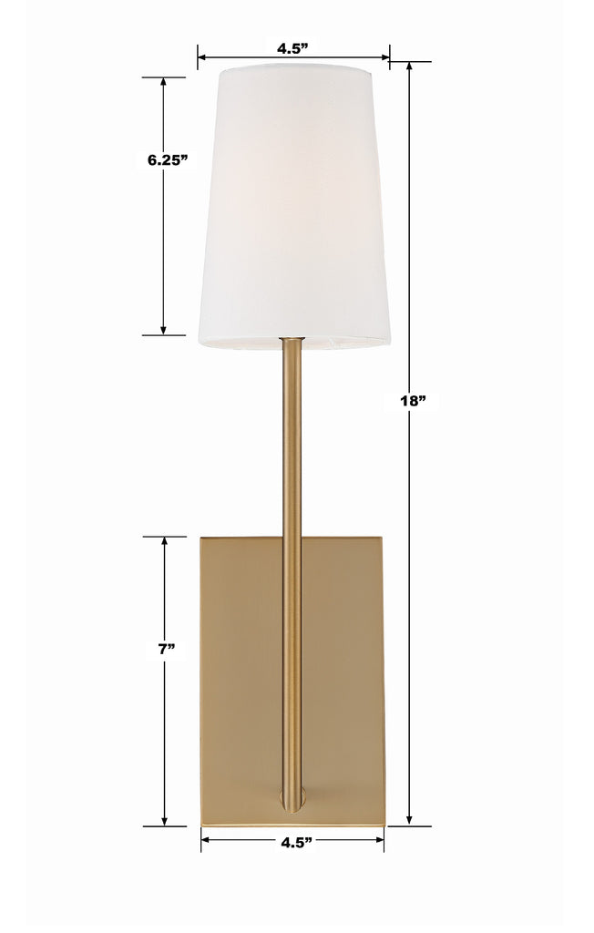 Crystorama Crystorama Lena 1 Light Vibrant Gold Sconce