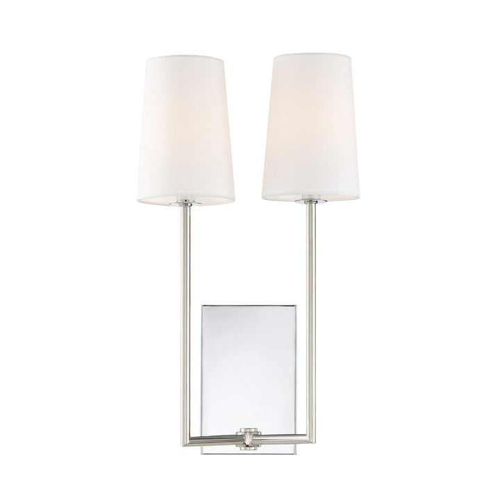 Crystorama Crystorama Lena 2 Light Polished Chrome Sconce