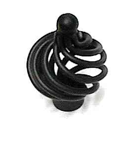 1 3/16 Inch Black Birdcage Forged Iron Cabinet & Furniture Knob COPPER MOUNTAIN HARDWARE