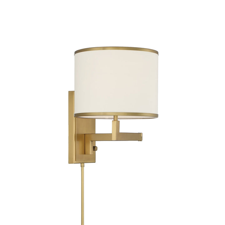 Crystorama Crystorama Madison 1 Light Aged Brass Task Sconce