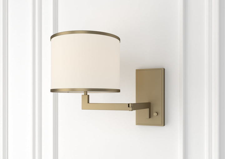 Crystorama Crystorama Madison 1 Light Aged Brass Task Sconce
