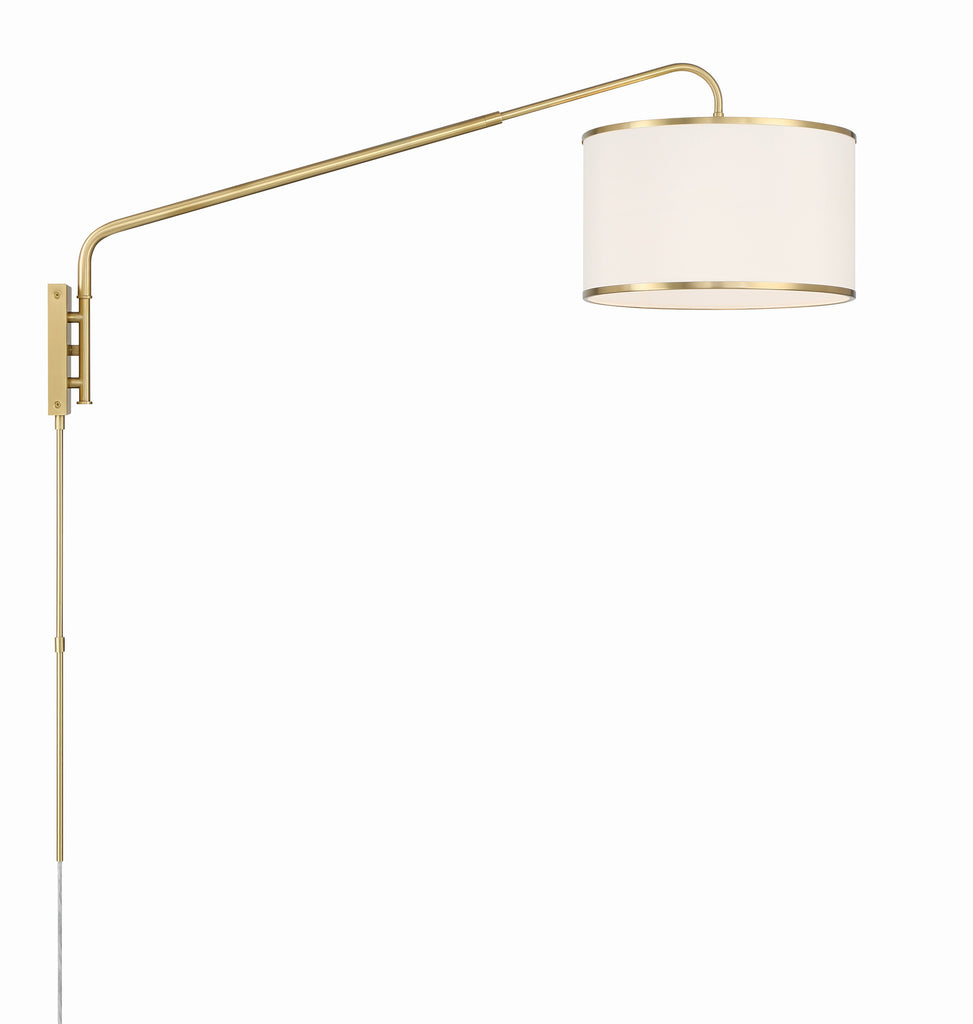 Crystorama Crystorama Mallory 1 Light Soft Brass Task Sconce