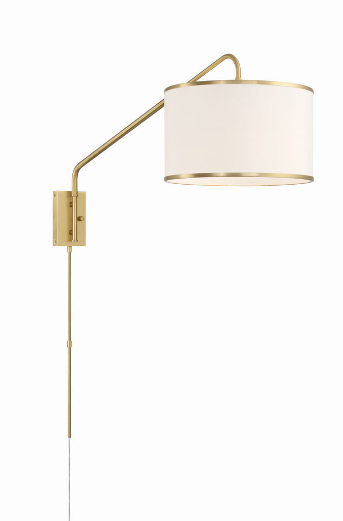 Crystorama Crystorama Mallory 1 Light Soft Brass Task Sconce