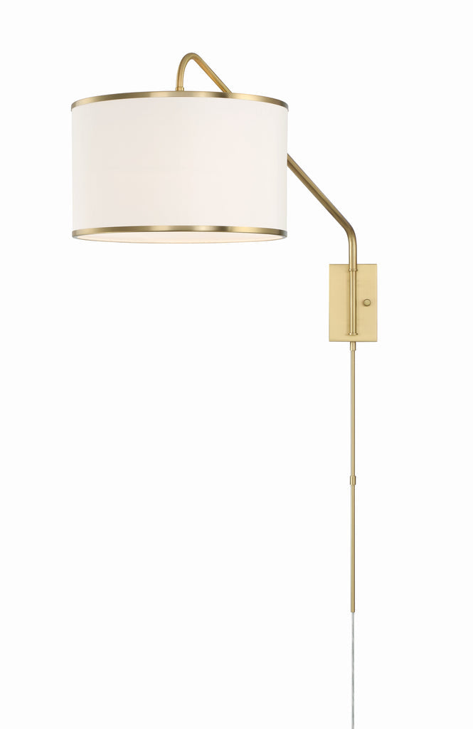 Crystorama Crystorama Mallory 1 Light Soft Brass Task Sconce