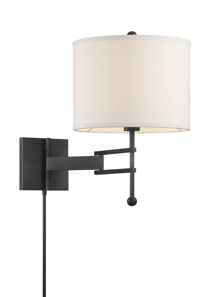 Crystorama Crystorama Marshall 1 Light Matte Black Task Sconce