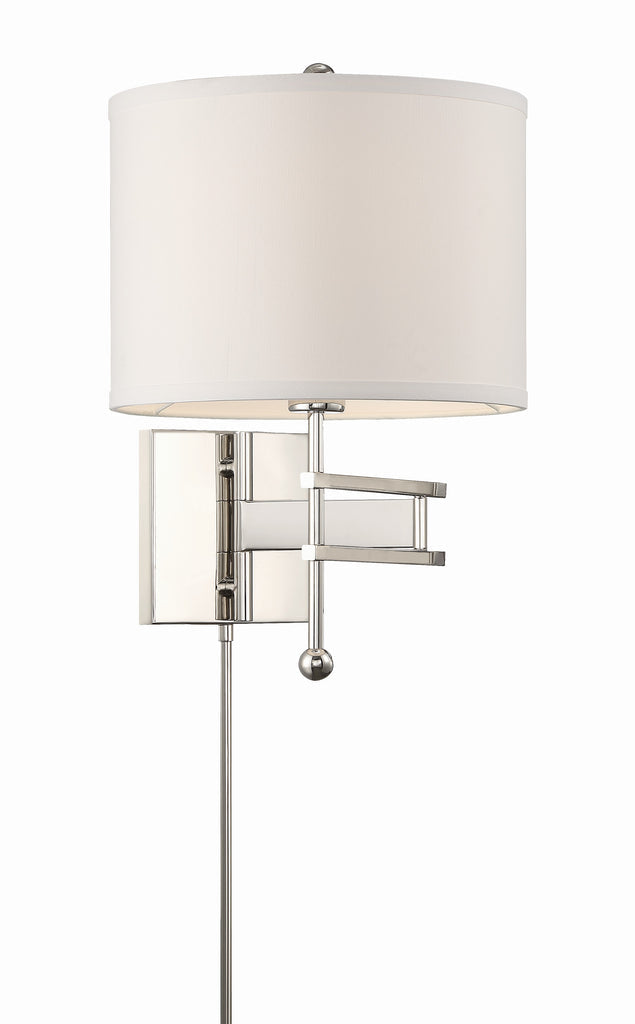 Crystorama Crystorama Marshall 1 Light Polished Nickel Task Sconce