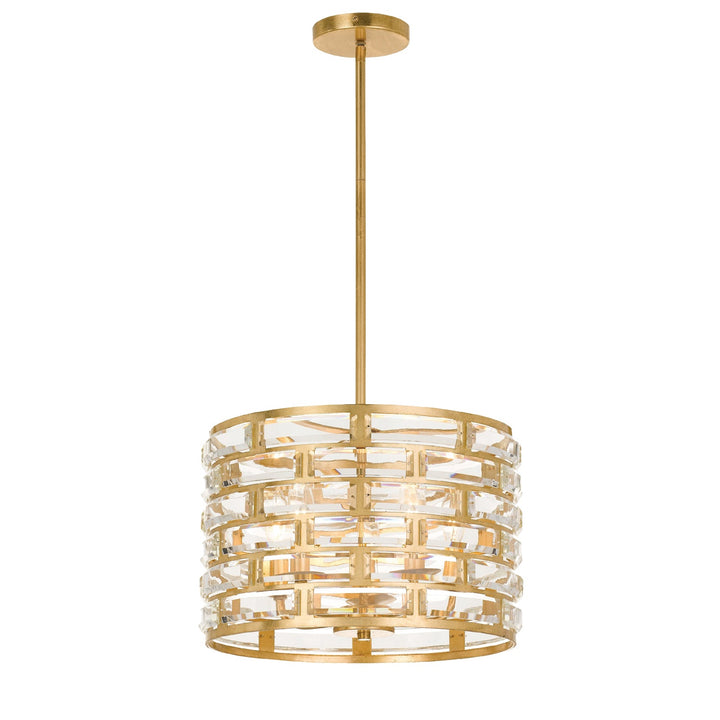 Crystorama Crystorama Meridian 5 Light Antique Gold Mini Chandelier