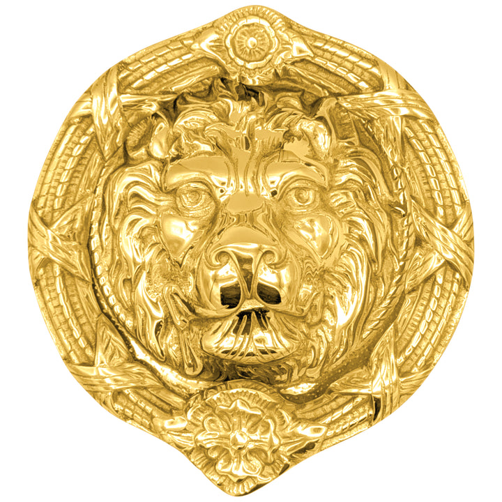 Ribbon & Reed 8 3/4 Inch Brass Lion Door Knocker (Several Finishes Available)