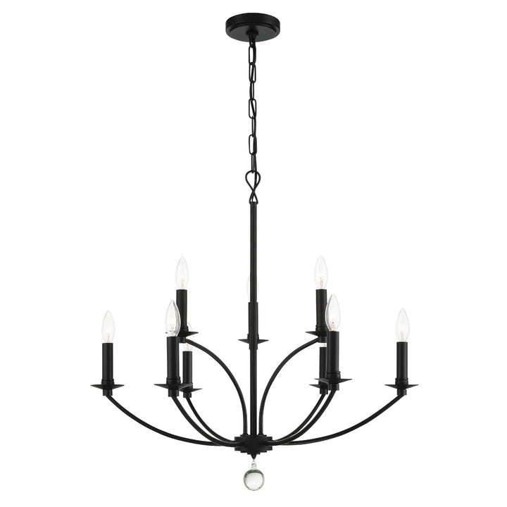 Crystorama Crystorama Mila 9 Light Black Chandelier