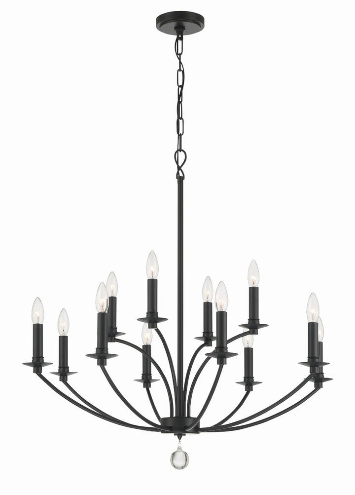 Crystorama Crystorama Mila 12 Light Black Chandelier