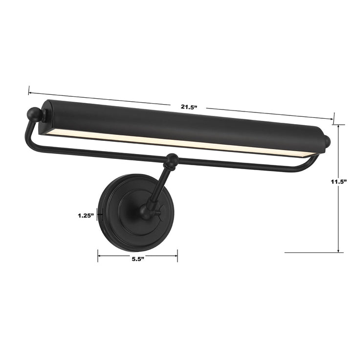 Crystorama Crystorama Miller Integrated LED Matte Black Sconce