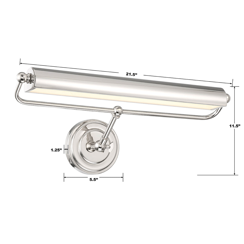 Crystorama Crystorama Miller Integrated LED Polished Nickel Sconce