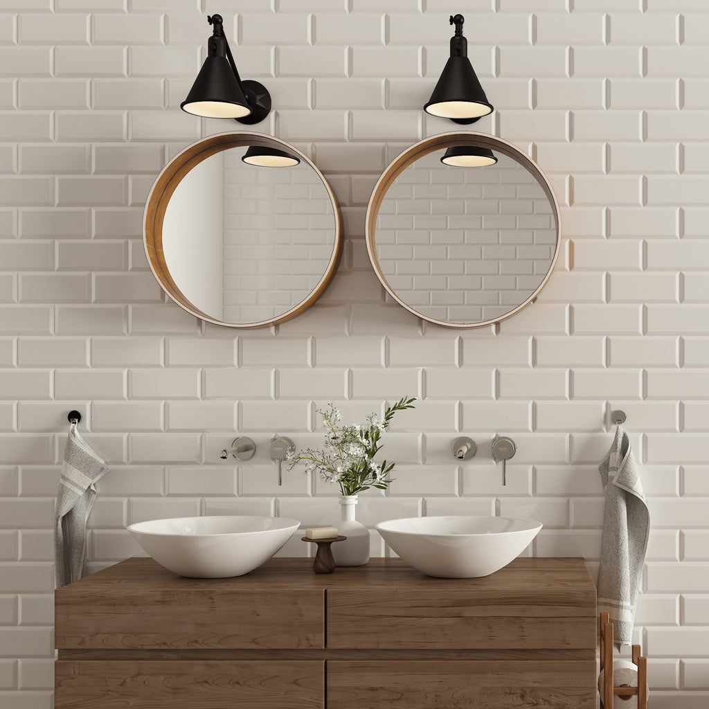 Crystorama Crystorama Morgan 1 Light Matte Black Task Sconce