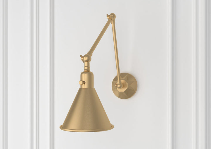 Crystorama Crystorama Morgan 1 Light Aged Brass Task Sconce