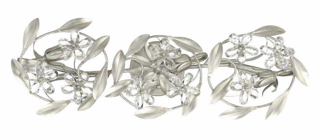 Crystorama Crystorama Marselle 3 Light Antique Silver Bathroom Vanity