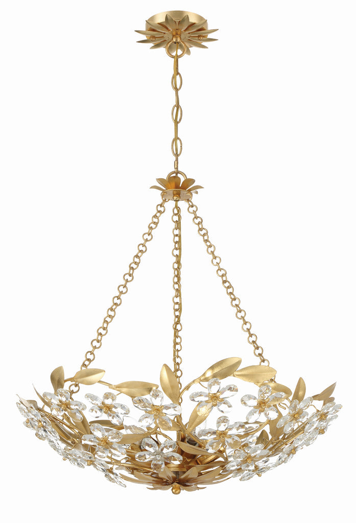 Crystorama Crystorama Marselle 6 Light Antique Gold Chandelier