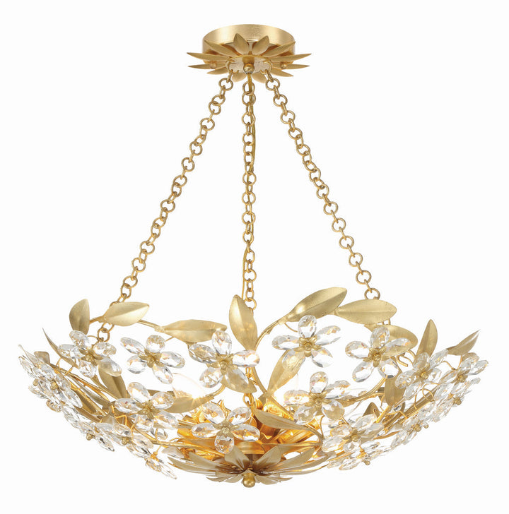 Crystorama Crystorama Marselle 6 Light Antique Gold Chandelier