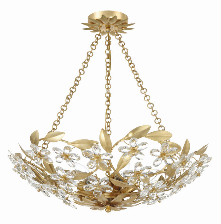 Crystorama Crystorama Marselle 6 Light Antique Gold Chandelier