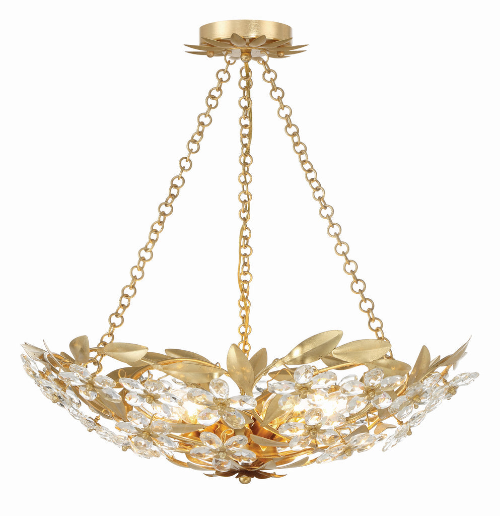 Crystorama Crystorama Marselle 6 Light Antique Gold Chandelier