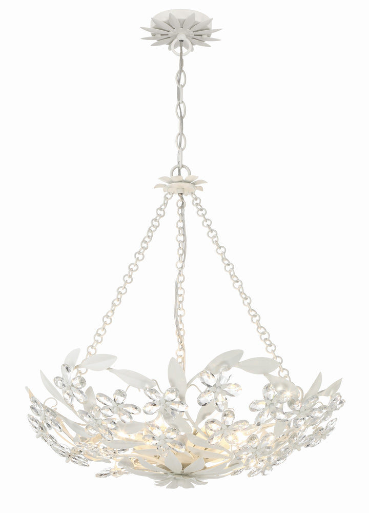 Crystorama Crystorama Marselle 6 Light Matte White Chandelier