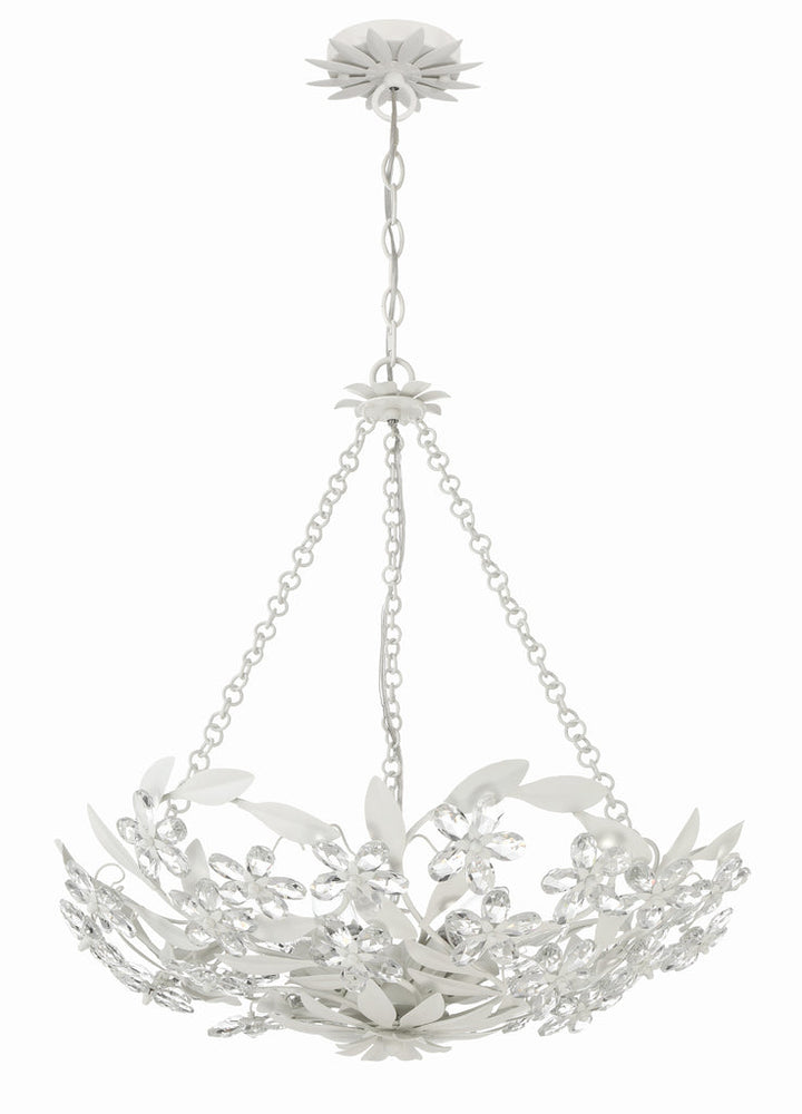Crystorama Crystorama Marselle 6 Light Matte White Chandelier