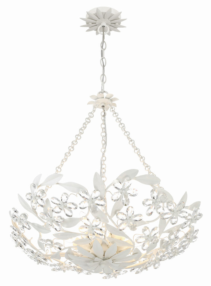 Crystorama Crystorama Marselle 6 Light Matte White Chandelier