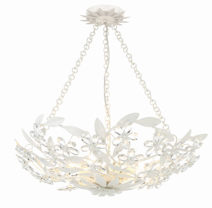 Crystorama Crystorama Marselle 6 Light Matte White Chandelier