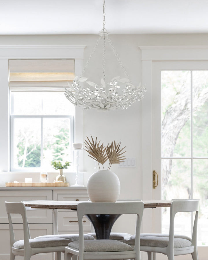 Crystorama Crystorama Marselle 6 Light Matte White Chandelier