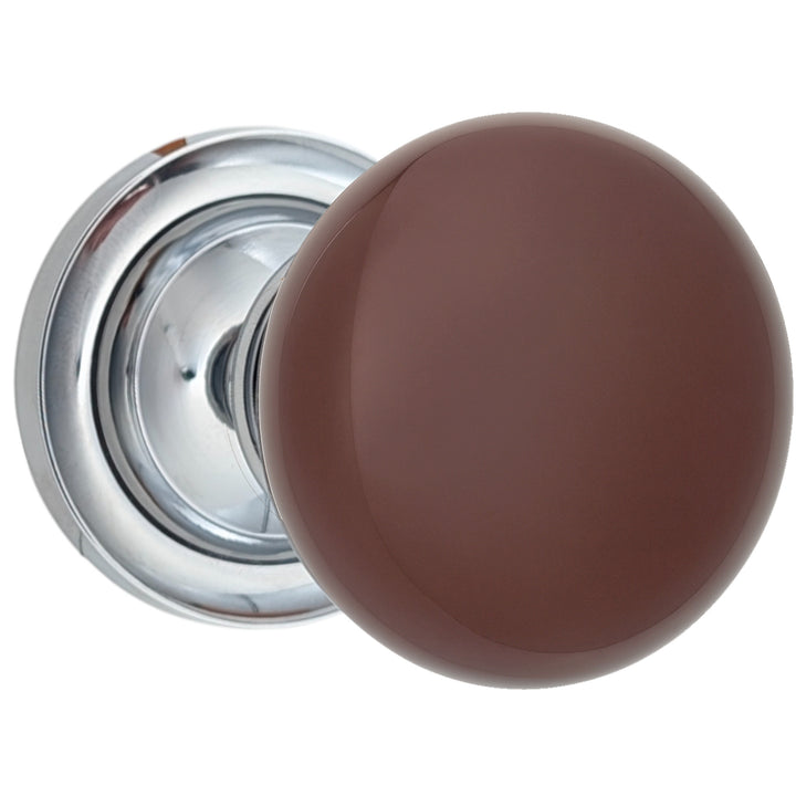 Magnifique™Classic Door Set with Brown Porcelain Knobs (Several Finishes Available)