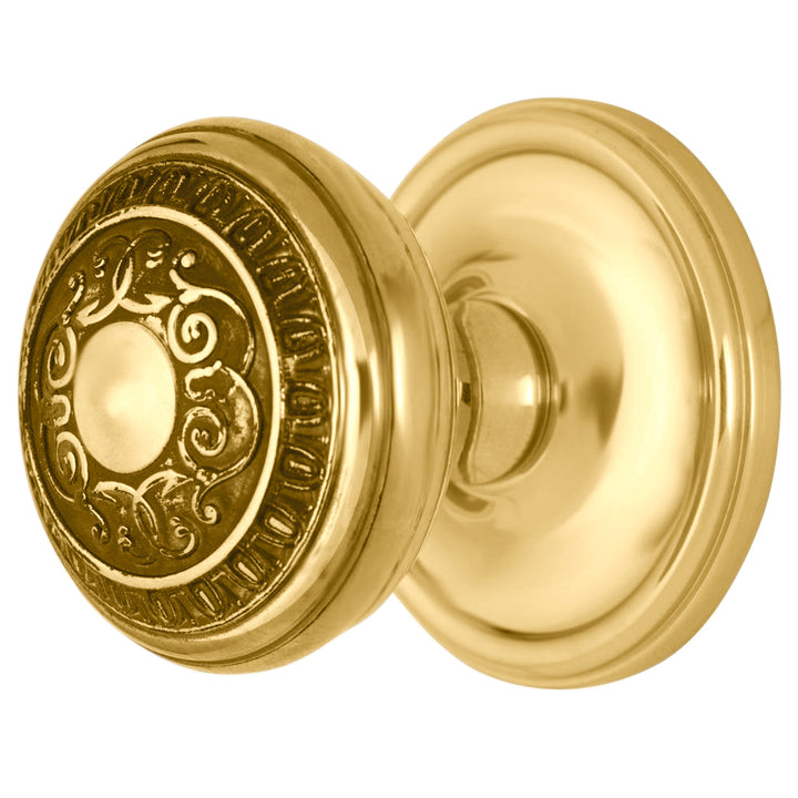 Traditional Rosette Door Set with Egg & Dart Door Knobs (Several Finishes Available)