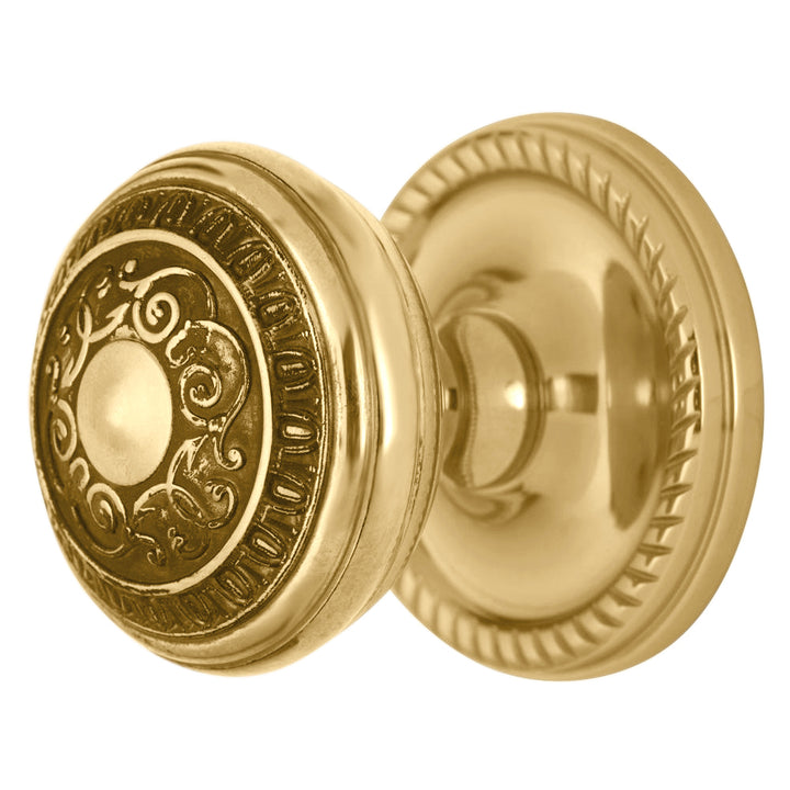 Georgian Roped Rosette Door Set with Egg & Dart Door Knobs (Several Finishes Available)
