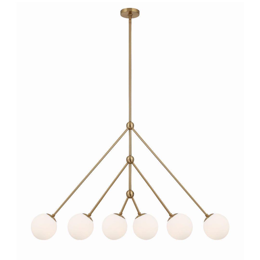 Crystorama Crystorama Omni 6 Light Aged Brass Chandelier