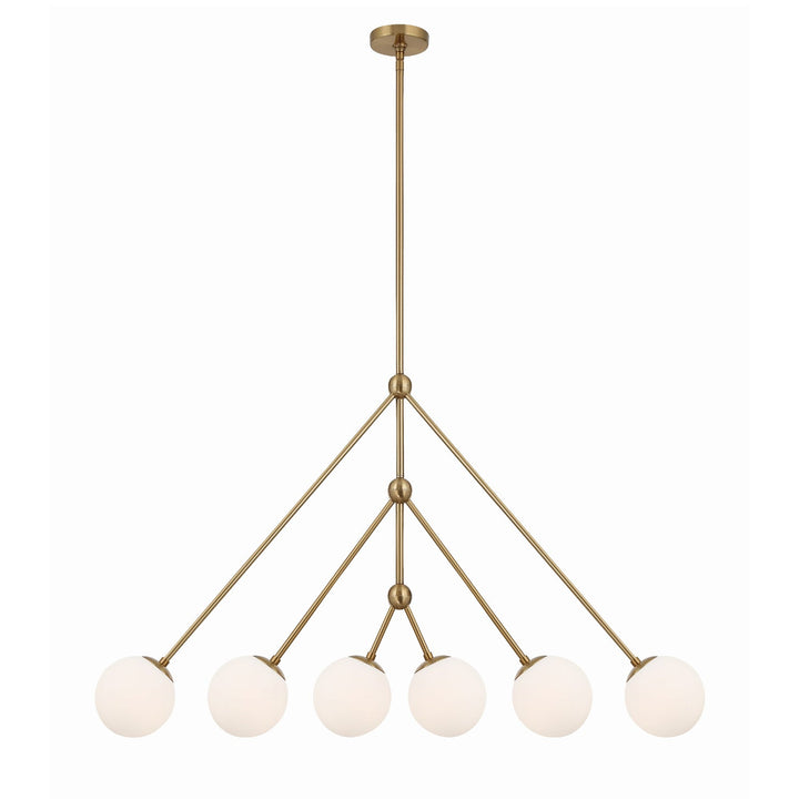 Crystorama Crystorama Omni 6 Light Aged Brass Chandelier