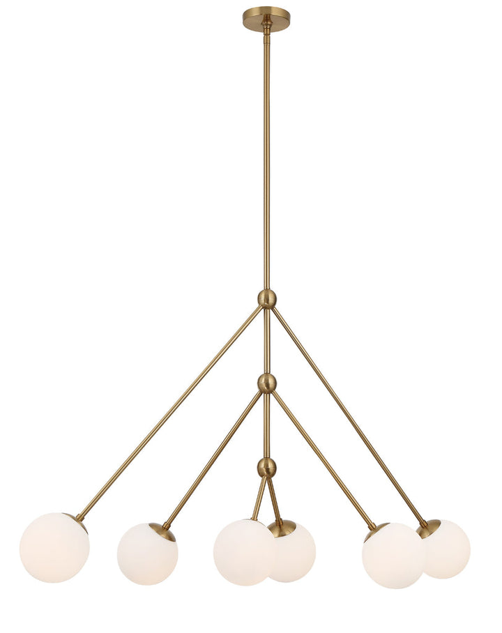 Crystorama Crystorama Omni 6 Light Aged Brass Chandelier