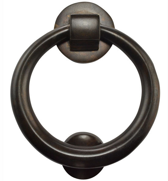 COPPER MOUNTAIN HARDWARE 5 1/2" Solid Brass Traditional Ring Door Knocker in Several Finishes