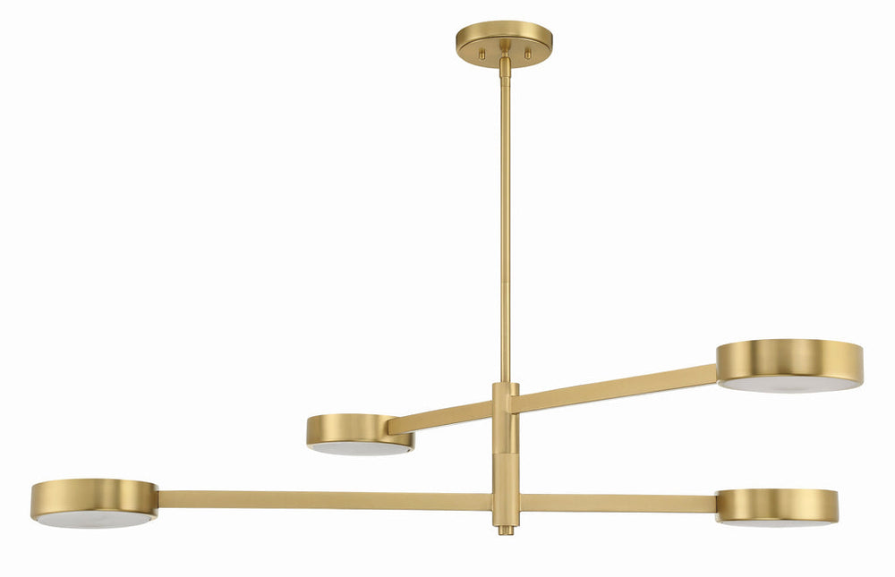 Crystorama Crystorama Orson 4 Light Modern Gold Chandelier