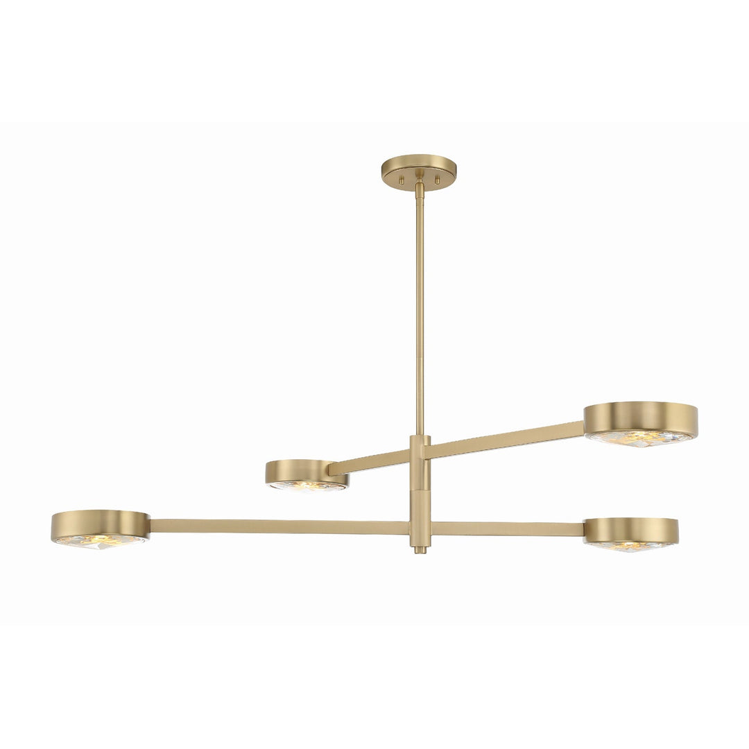 Crystorama Crystorama Orson 4 Light Modern Gold Chandelier