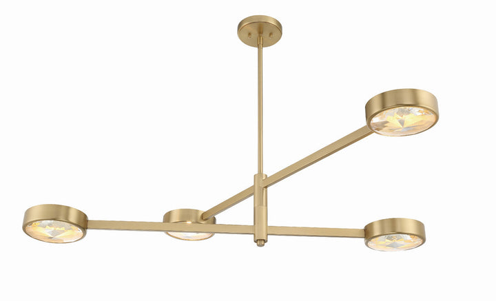 Crystorama Crystorama Orson 4 Light Modern Gold Chandelier
