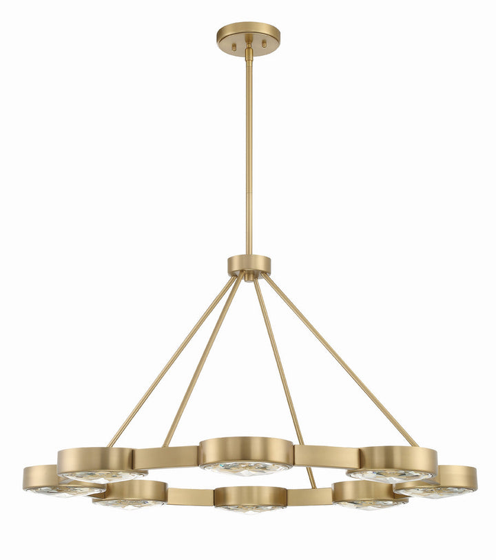 Crystorama Crystorama Orson 8 Light Modern Gold Chandelier